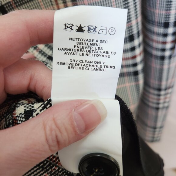 NWT Plaid Le Chateau Sheath Pencil Midi Dress with Belt Office Work - Picture 10 of 10